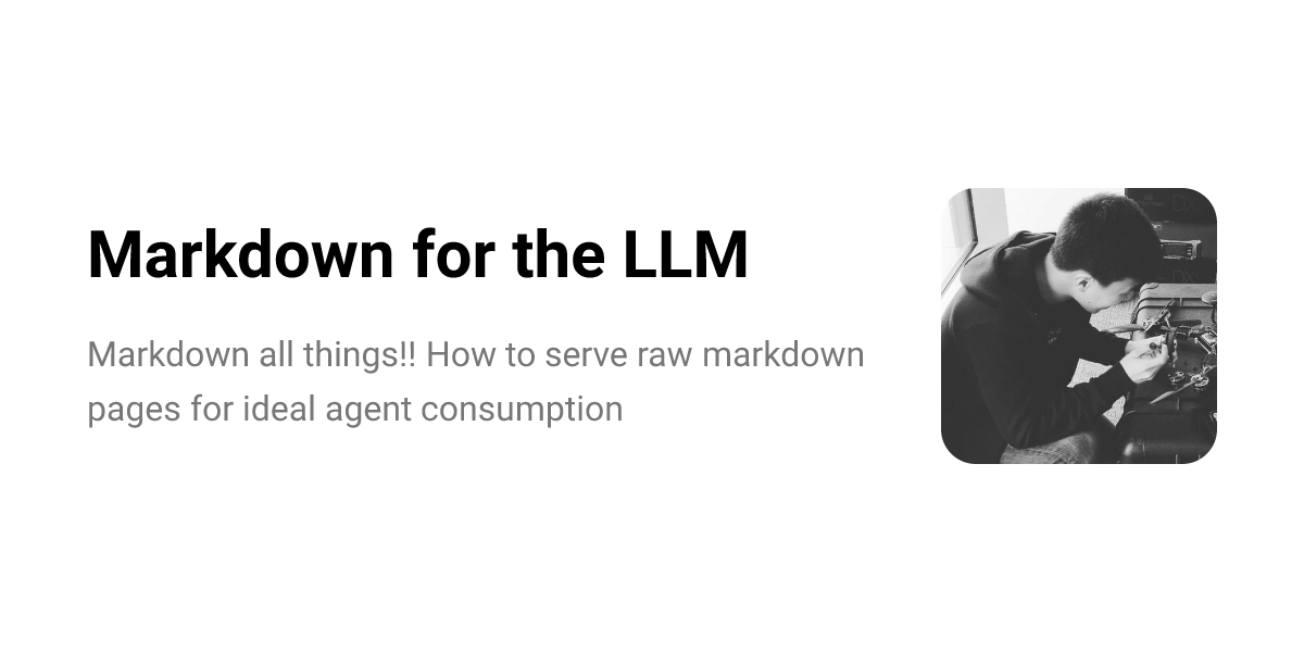 Markdown for the LLM